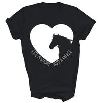 Life Is Short Hug A Horse Horse Girl Unisex Shirt Gift XL