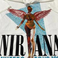 Nirvana In Utero 1993 Tour Vintage 90s Band Sz.L Single Stitch T-Shirt REPRINT Unisex T-Shirt S
