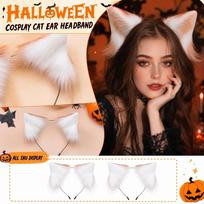Plush Animal Ear Headband for Halloween Costume Party One Size