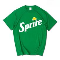 2025 Summer New Trendy Brand INS Pepsi Cola Joint T-shirt Sprite Coca-Cola Men's and Women's Loose Cotton Couple's Short Sleeves S