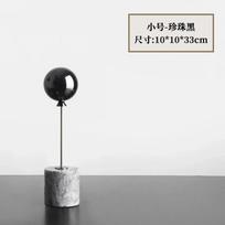 Natural Marble Base Metal Ornaments Balloon Sculpture Living Room Statue Home Accessories Decoration Crafts Figurines Miniatures
