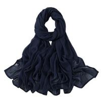 Women Scarf Solid Color Wide Edge Design Thin Scarf Breathable Shawl Versatile
