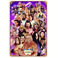 Vintage 1993 WWF Raw Wrestling Legends Tin Sign Suitable for Home, Office, or Sports Bar Pre-Drilled 20x30cm（7.8x11.8inch）