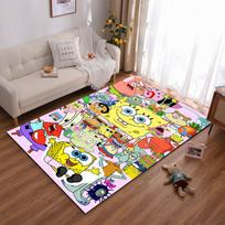 Colorful SpongeBob cartoon carpet, perfect for kids' rooms. Suitable for use as an anti-slip game mat for living room and bedroom sofas 40x60cm( 15x23in )