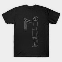 Men Black Print T-shirt Lionel Messi No-Cut Transfer Paper Print Cotton Tshirt - Men's Summer Cotton Graphic Tee S