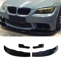 BMW 3 serijos E90 [06-13] M3 stiliaus priekinio lūpos kampų modifikavimo rinkinys Two-piece front lip + corner [Gloss Black] black
