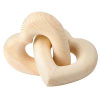 Yousheng Wood Interlocking Hearts Figurine Romantic Hearts Joined Together Sculpture Valentine's Day Gift for Engagement Anniversary Wedding