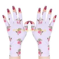 49MD Fashionable Print Half Finger Gloves for Outdoor Sun Protections Cycling Gloves