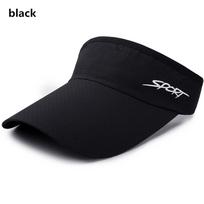 Casual Breathable Sport Headband Quick-drying Sports Visor Beach Hat Sun Hat Baseball Cap juoda