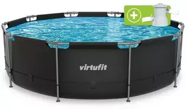 VIRTUFIT APVALUS BASEINAS 366 CM SU FILTRO SIURBLIU