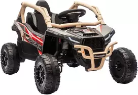 Koduva 12 V elektrinis vaikų UTV KAWASAKI TERYX KRX 1000, geltonas, 100 x 64 x 56 cm