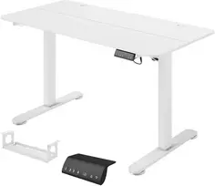 Koduva Elektrinis aukščio reguliuojamas stalas, baltas, 140 x 70 x 72-116 cm