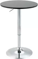 Koduva Modernus apvalus baro stalas, juodas, Ø61 cm, 70-90 cm
