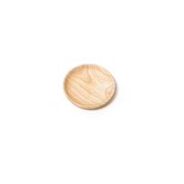 Eco-Friendly Tableware Round Hand-made Unbreakable Tea Tray Wood Plate Dessert Plate Snack Plate 10cm