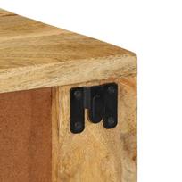 Wall Mounted Nightstands 2 pcs Rough Mango Wood