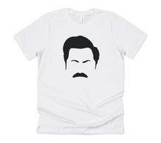 Ron Swanson Outline T-shirt Tee Funny Parks and Rec Recreation Show Cool Gift XXXL