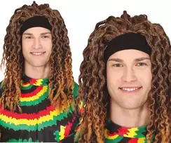 Rasta perukas su galvos raiščiu