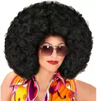 Didelis juodas afro perukas