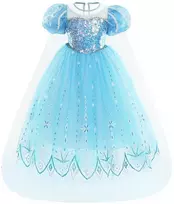 Žavingus &scaron viesiai mėlyna princesės suknelė mažiems karaliams