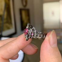 Gothic Cross Crown Love Heart Ring For Women Men Vintage Irregular Adjustable Opening Ring Party Jewelry Accessories OneSize