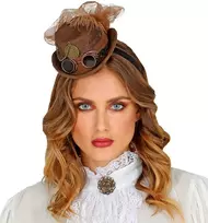 Steampunk plaukų lankelis \ Mini kepurė\