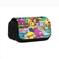 Anime Theme Double Layer Pencil Case - Large Capacity Pen Bag for School Supplies One Size
