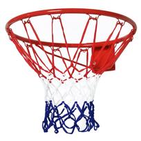 Basketball Hoop, Indoor & Outdoor with Ø46 cm Hoop and Net, Wall Mounting, Basketball Board for Teenagers Adults, Red + Blue + White 46 x 1.6 x 46 cm