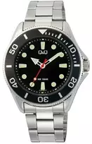 Laikrodis Q&Q modelis GENT DIVER Juodas