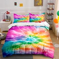 Tie-Dye Style Colorful Bedding Set Bedding set (1 duvet cover, 2 pillowcases, duvet not included) 135x200cm