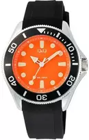 Laikrodis Q&Q modelis GENT DIVER Juodas