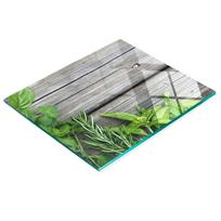 Tempered Multifunctional Decorative Glass Board Herbs Wood 60X52 Cm