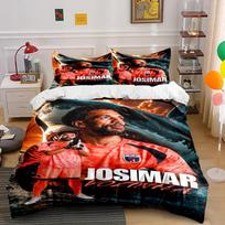 Football Player & Shark Themed Bedding Set  Bedding set (1 duvet cover, 2 pillowcases, duvet not included) 135x200cm
