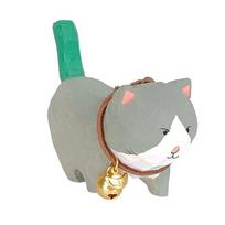 Bell Cat Wood Carving Cat Ornament Handmade Hand Engraving Cat Decorations  Home Decorations style 7