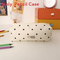 Korean Style Dot Pen Bag With Large Capacity For Students And Office Use