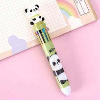 10 In 1 Panda Ballpoint Pen Cartoon Colorful Ink Gel Pen 10 Colors Journal Pens  Office Supplies style 4