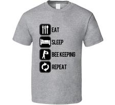 New Eat Sleep Bee Keeping Repeat Sport Silhouette T Shirt M