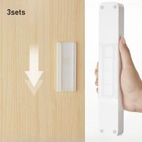 3sets Self-Adhesive Desktop Socket Fixer Cable Organizer Wall Hanging Power Strip Holder Fixator