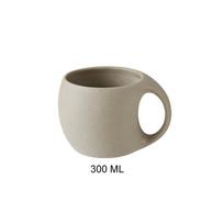 with Wood Saucer Rough Pottery Modern Art Coffee Cup Japanese Style Drink Mug  Afternoon Tea Style B