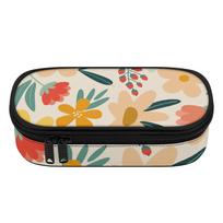 Pencil Case 300D Polyester Casual Zip Around Closure with Main Pocket Mesh Layer and Removable Pen Divider for Everyday Study One Size