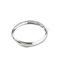 Hip Hop Exaggerate Bangles Geometric Wood Hand Ring Vintage Chunky Bracelets Women  Men Silver Thin