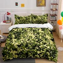 Camouflage Pattern Bedding Set Bedding set (1 duvet cover, 2 pillowcases, duvet not included) 135x200cm