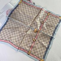 53 * 53 cm mados skara Moteriška šilko kvadratinė skara galvos juosta 53*53cm gray