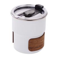 Stainless Steel Coffee Camping Mug with Lid Anti-scalding Stainless Steel Cups Portable Heat Resistant Coffee Cup for Camping balta