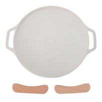 Korean BBQ Grill Pan Anti Stick Versatile Aluminum Stovetop Grill Plate with Handles for Indoor L