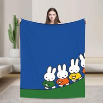 Super Soft M-Miffys Cute Rabbit Throw Blanket Premium Fleece Flannel Lightweight  Bed Blanket Super Cozy Blankets All Season Use 30x40in