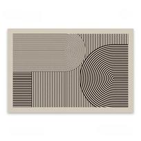 White Minimalist Living Room Large Area Carpets Abstract Lines Bedroom Carpet Striped Design Rug Geometric Pattern Rugs 40X60CM 1.3X2FT