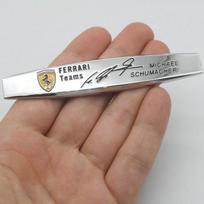 New 1/2Pcs 3D Metal for Ferrari Teams SJ F1 Avantgarde Car Emblem Styling Fender Side Emblem Badge Decal Rear Tail Trunk Sticker 1pc