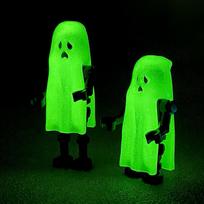MOC Bricks Halloween Ghost Zombie Coffin Corpse Skeleton Action Figure Constructing blocks Mini Dolls Toys ideal for children gifts green