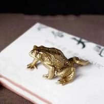 Feng Shui Copper Pocket Money Toad Fortune Brass Toad Figurine Indoor/Outdoor Decorative Statue No Electricity Required gray