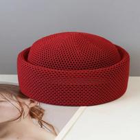 Fashion Summer Hard Berets Caps Outdoor Mesh Painter Hat Breathable Adjustable Women Sun Hat Pillbox Hat